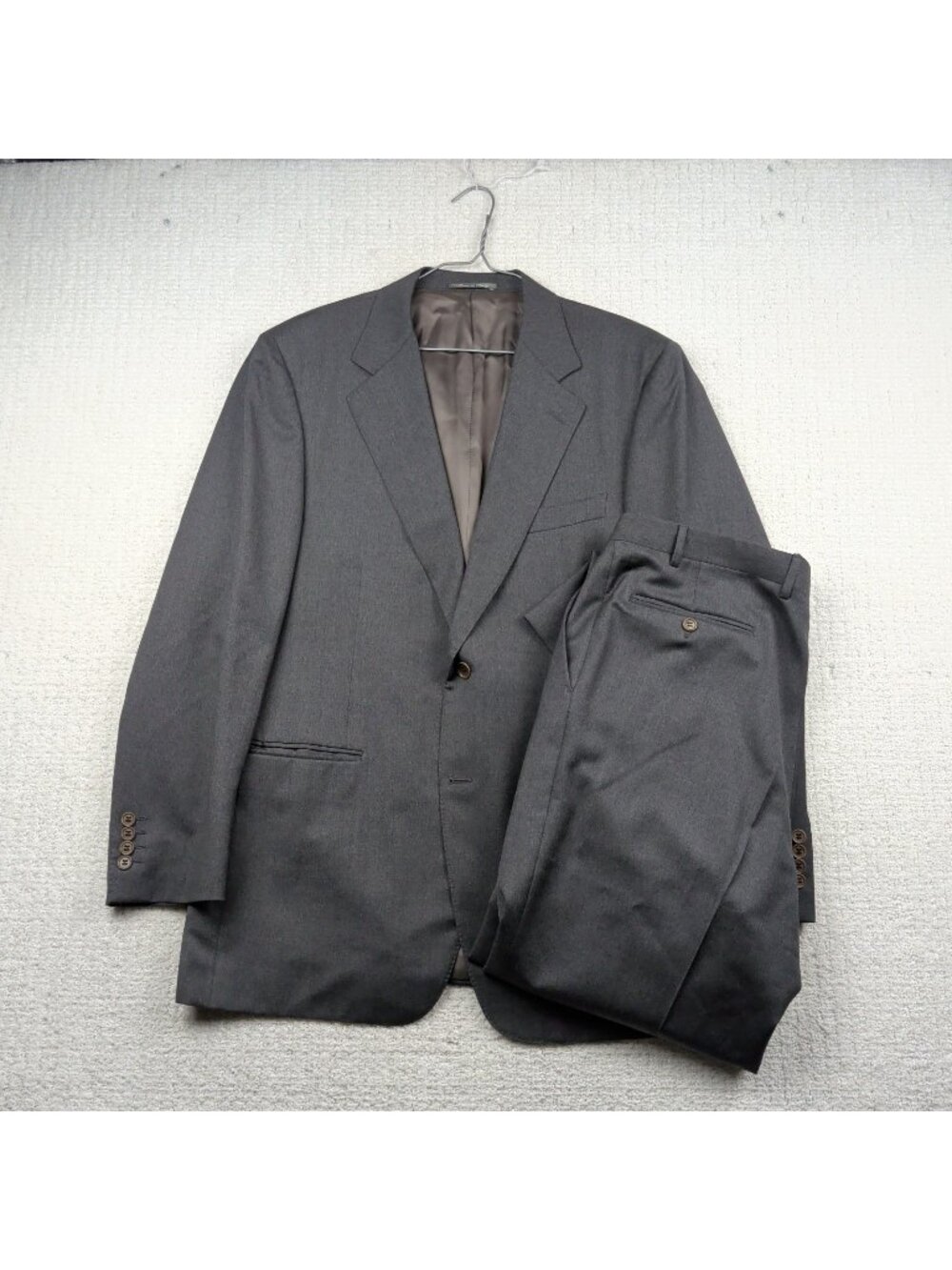 Canali Suit 2 Pieces w/ Blazer Sports Coat & Pants Charcoal Gray 54R Italy Made